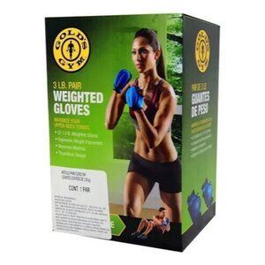 Gold’s Gym Weighted Hand Gloves 1.5lb Each 3lb Total Pair  NEW